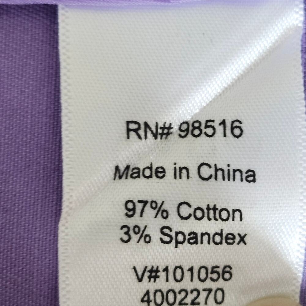 Coldwater Creek Purple Short Sleeved Cotton Blazer Unlined Size 12 - Picture 5 of 9
